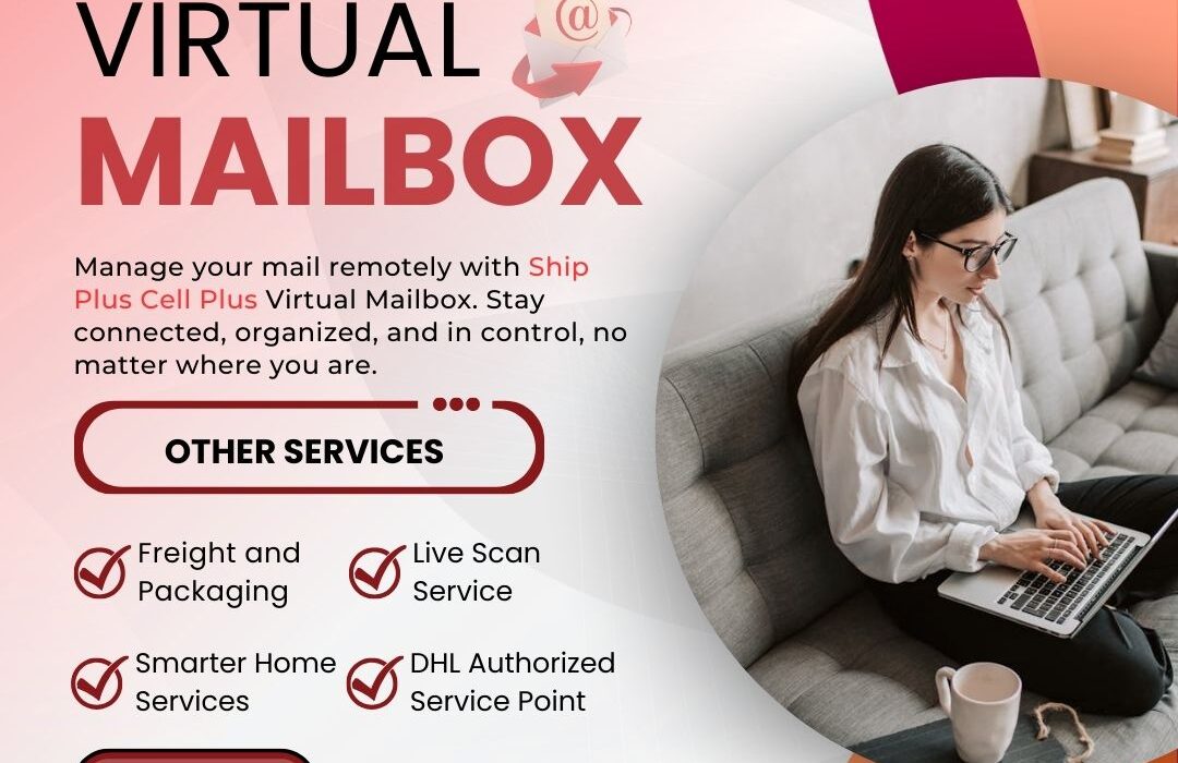 A user managing mail remotely using Ship Plus Cell Plus Virtual Mailbox Service