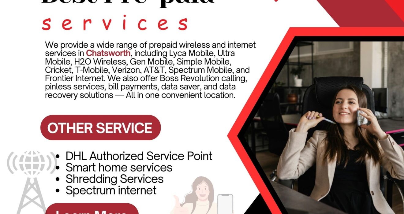 Ship Plus Cell Plus prepaid Verizon wireless services in Chatsworth