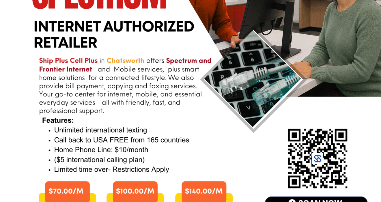 Affordable international calling and unlimited texting plans available at Ship Plus Cell Plus in Chatsworth, offering $10 home phone service and prepaid wireless deals.