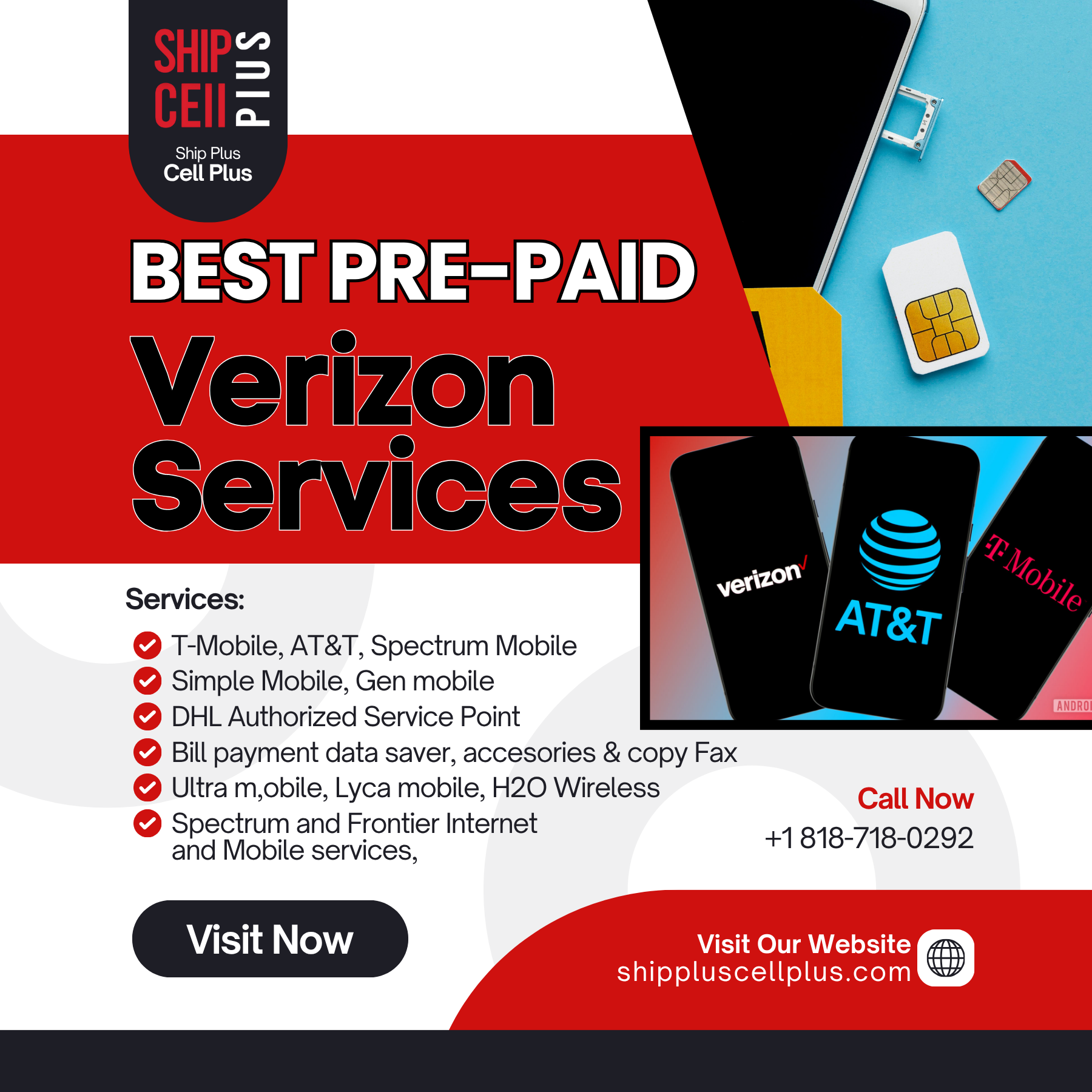 Customer setting up prepaid Verizon plan at Ship Plus Cell Plus Chatsworth