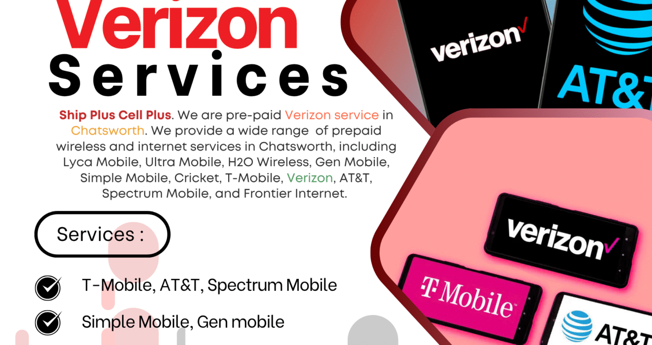 Customer getting Verizon prepaid setup at Ship Plus Cell Plus in Chatsworth, California