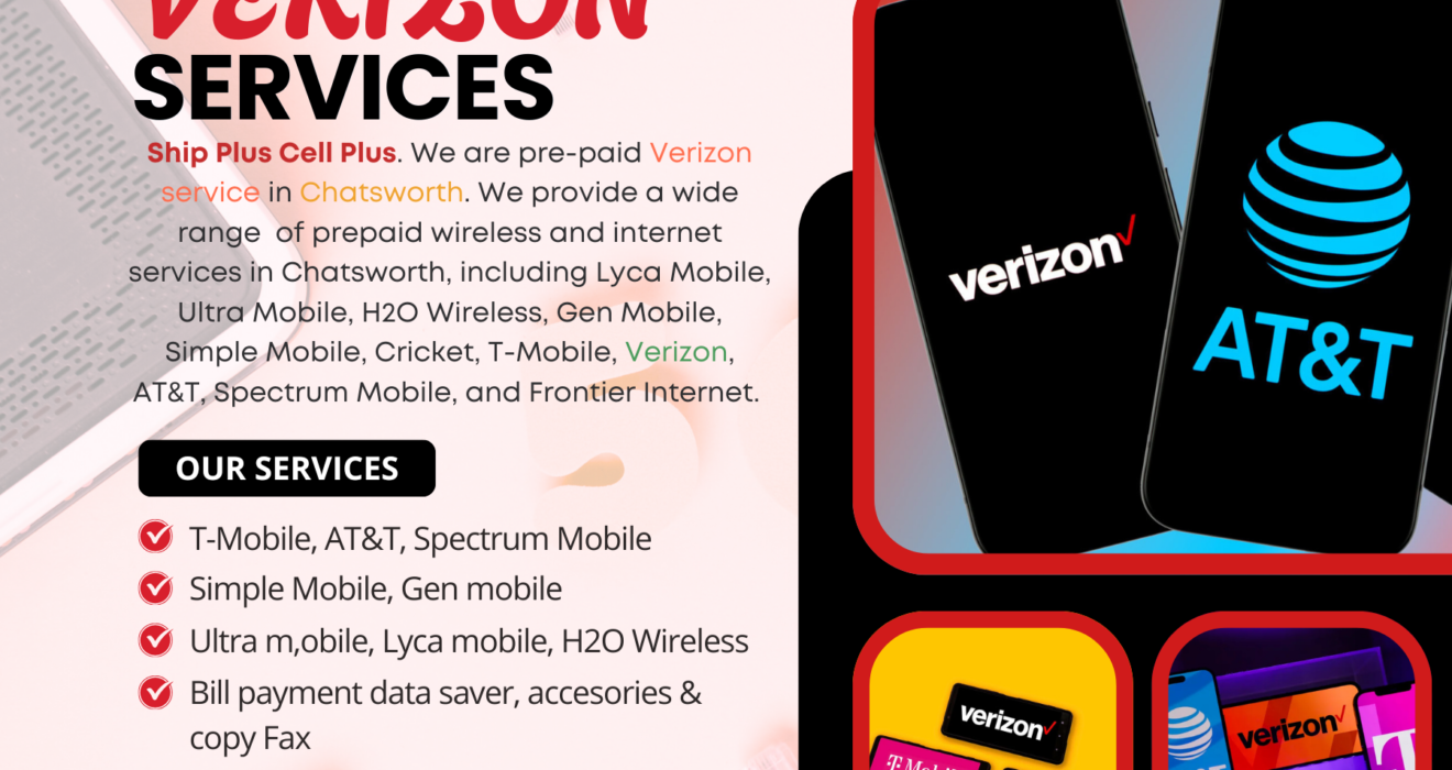 Ship Plus Cell Plus store offering prepaid wireless and internet services in Chatsworth