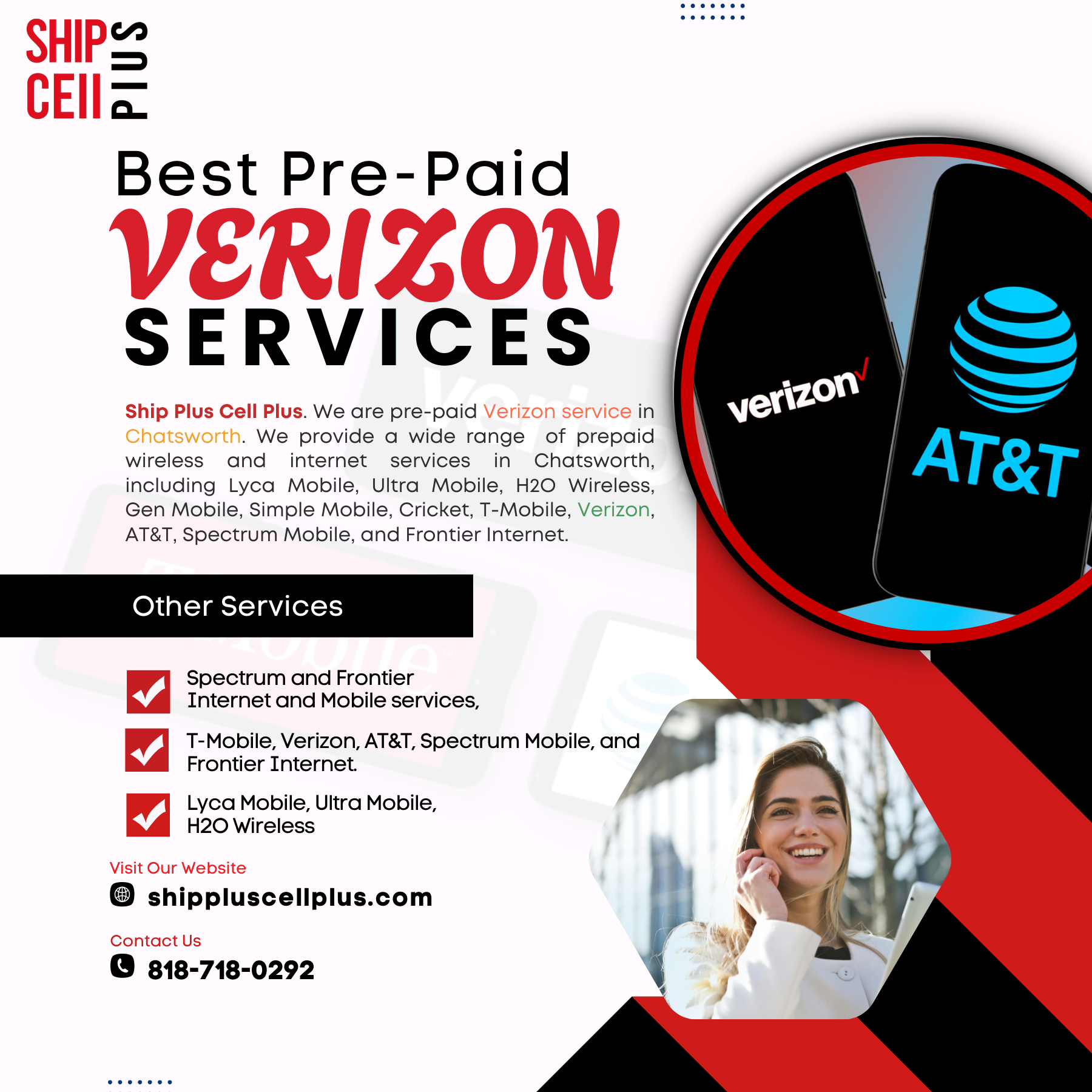 Ship Plus Cell Plus providing prepaid wireless and internet services in Chatsworth